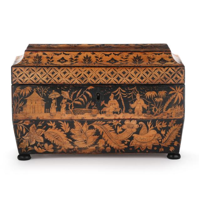 a-regency-penwork-tea-caddy