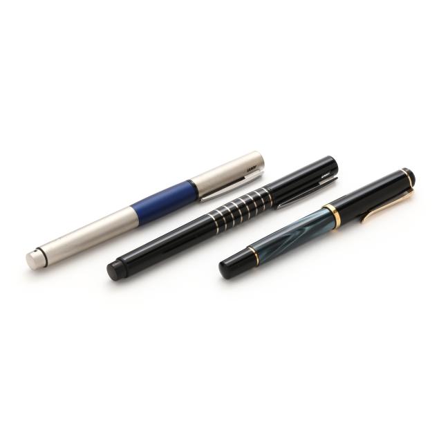 three-german-fountain-pens-by-lamy-and-pelikan