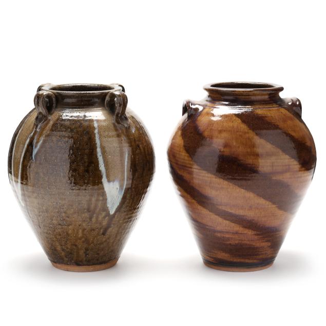 two-pottery-jars-by-kim-ellington-vale-nc