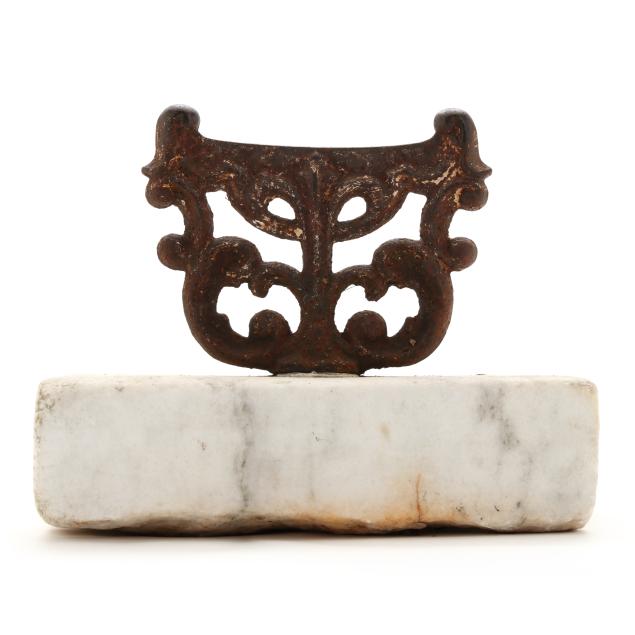 an-antique-american-cast-iron-and-marble-boot-scraper