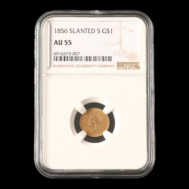 1856-slanted-5-gold-dollar-ngc-au-55