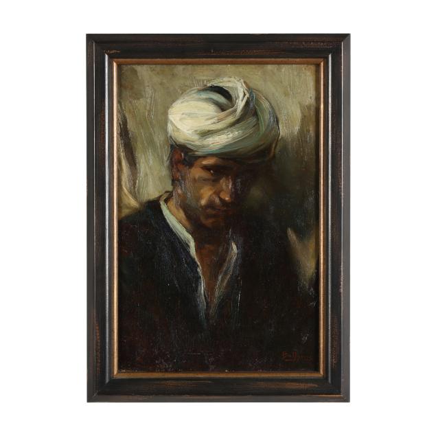 a-continental-portrait-of-a-man-in-a-turban-signed