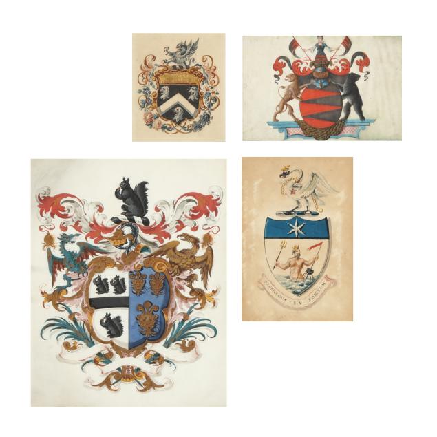 four-framed-english-coats-of-arms