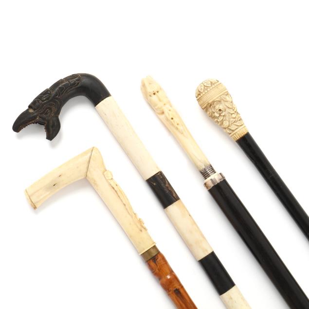 four-antique-bone-mounted-canes