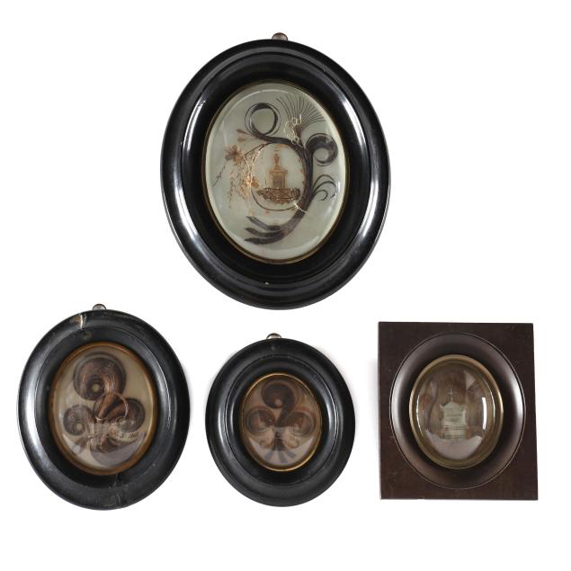 four-framed-victorian-hair-memorials