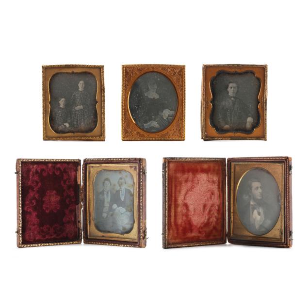 five-5-sixth-plate-daguerreotypes-1840s-1850s