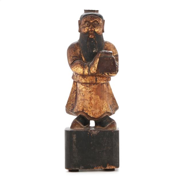 a-chinese-carved-gilt-wood-chinese-sculpture