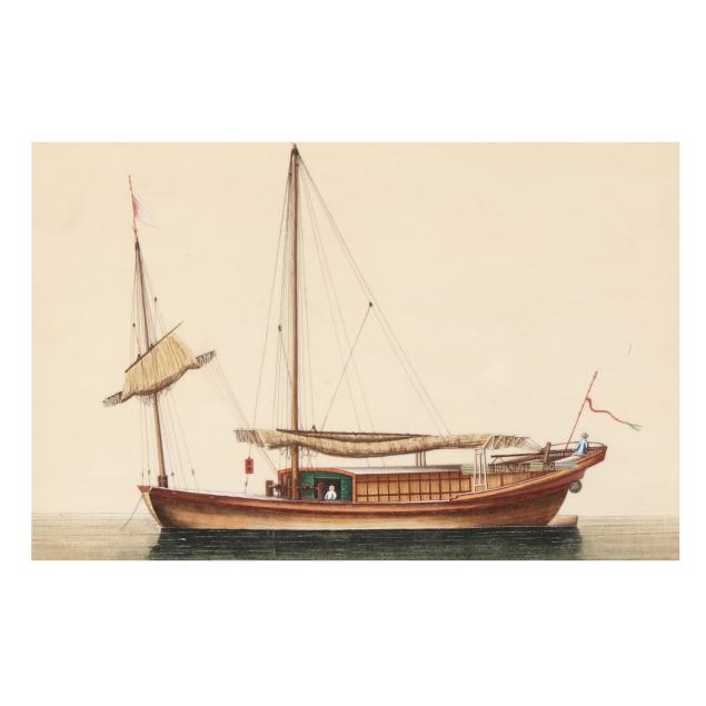 antique-chinese-painting-of-a-junk-ship