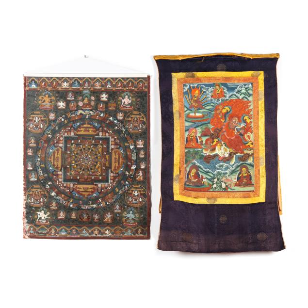 two-tibetan-thangka-paintings