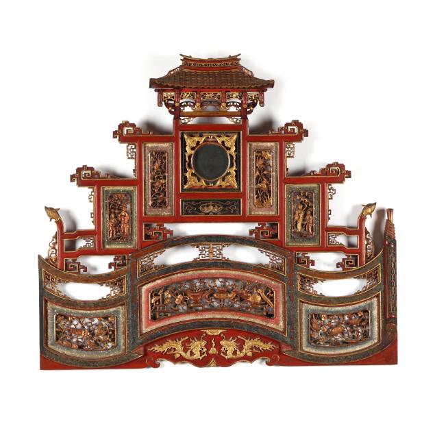 a-carved-chinese-gilt-and-lacquered-wood-pagoda-panel