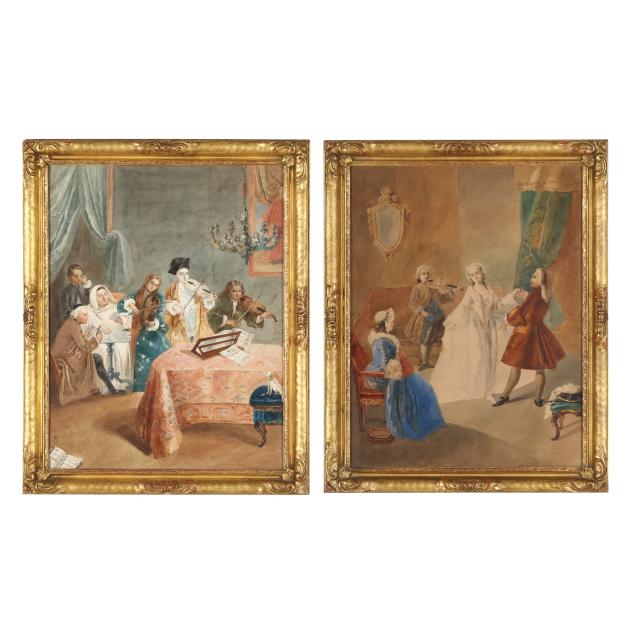 french-school-18th-century-pair-of-genre-scenes-with-musicians