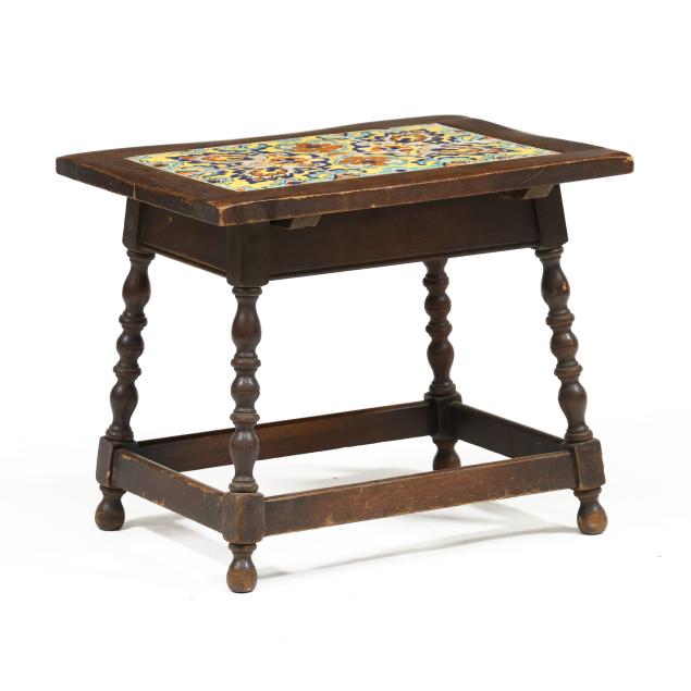 vintage-tile-top-side-table