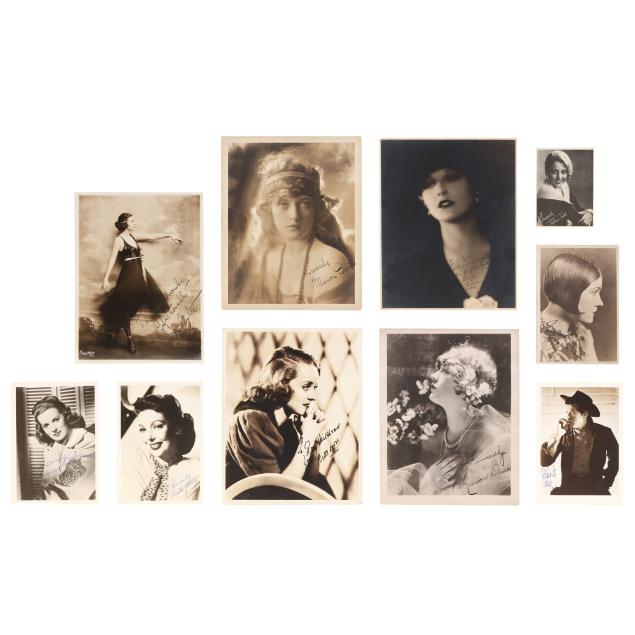 group-of-photos-of-early-film-stars-most-signed