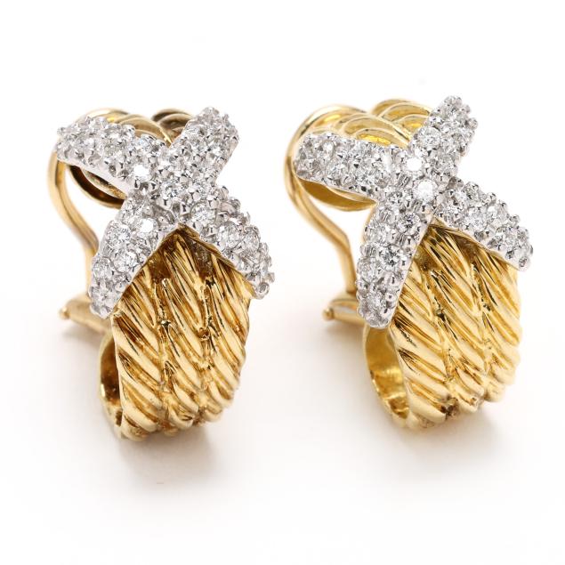 gold-and-diamond-i-cable-x-i-earrings-david-yurman