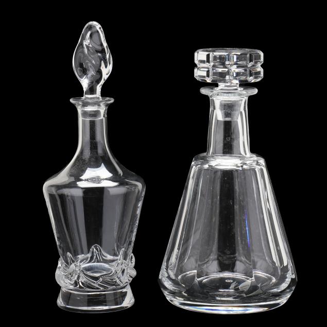 two-crystal-decanters-daum-and-baccarat