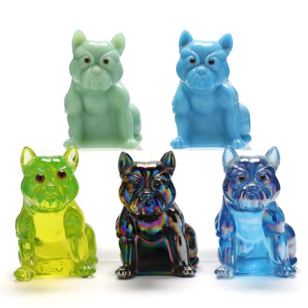 attributed-westmoreland-five-glass-bulldog-doorstops