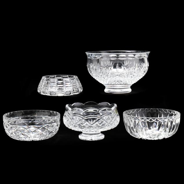 five-waterford-crystal-bowls