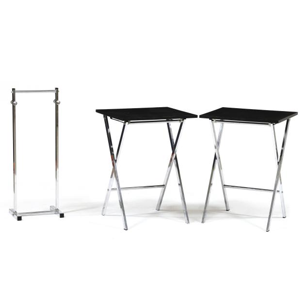 american-mid-century-folding-tables-and-stand