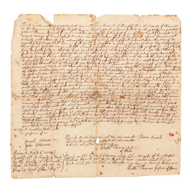 1724-massachusetts-land-transfer-from-thomas-branch-to-thomas-foord