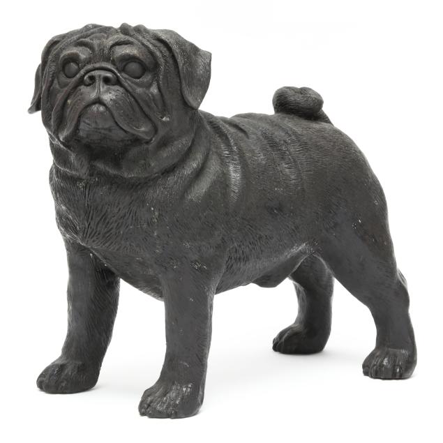 cast-bronze-model-of-a-pug