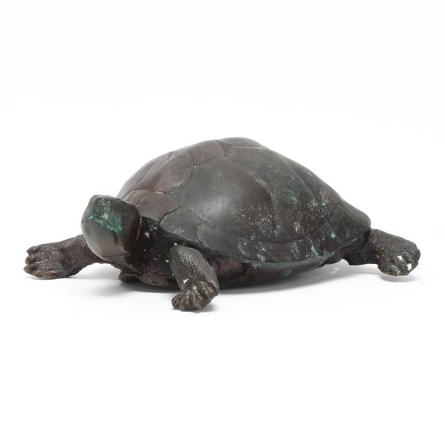 vintage-bronze-model-of-a-turtle