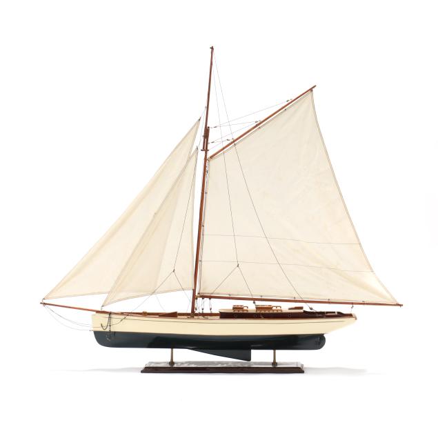 a-large-vintage-model-of-a-yacht