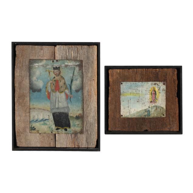 two-mexican-retablo-paintings-saint-and-ex-voto