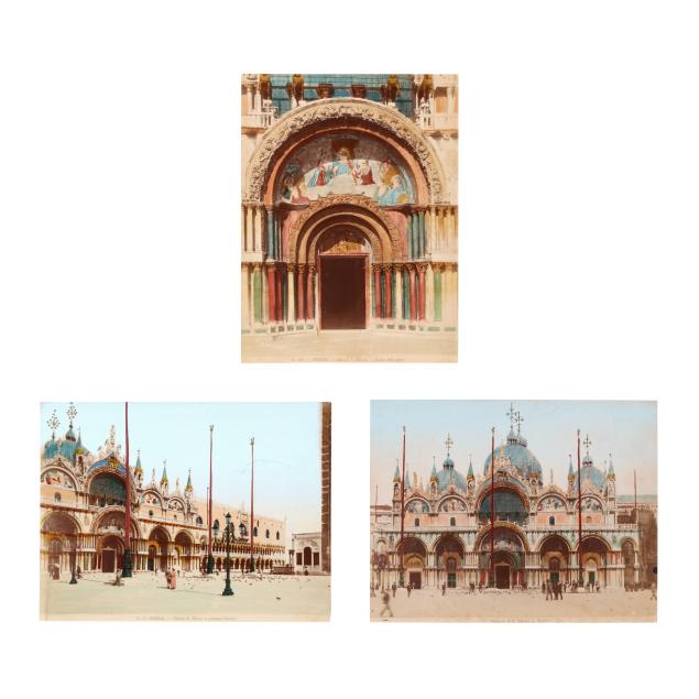 three-antique-hand-tinted-photographs-of-saint-mark-s-basilica-in-venice