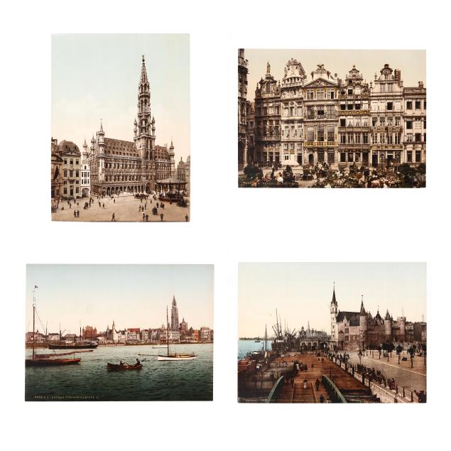 four-antique-photocrom-prints-featuring-views-of-belgium