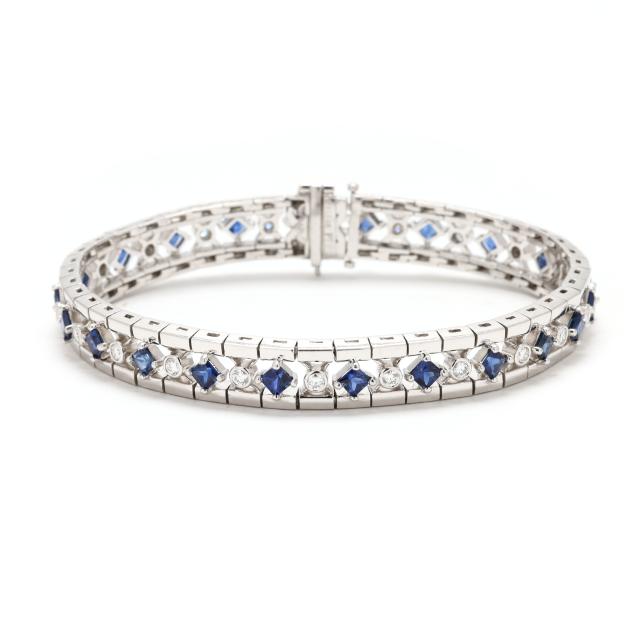 platinum-sapphire-and-diamond-bracelet-jack-kelege