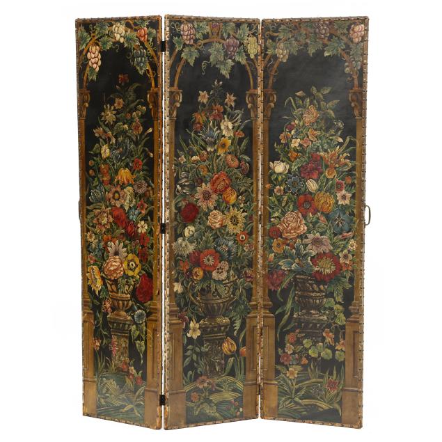 vintage-painted-three-panel-floor-screen