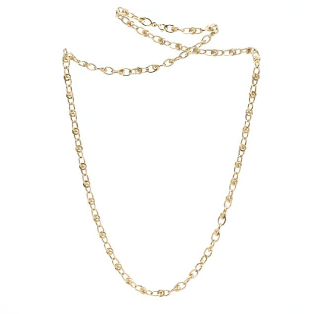 gold-fancy-oval-link-necklace-unoaerre