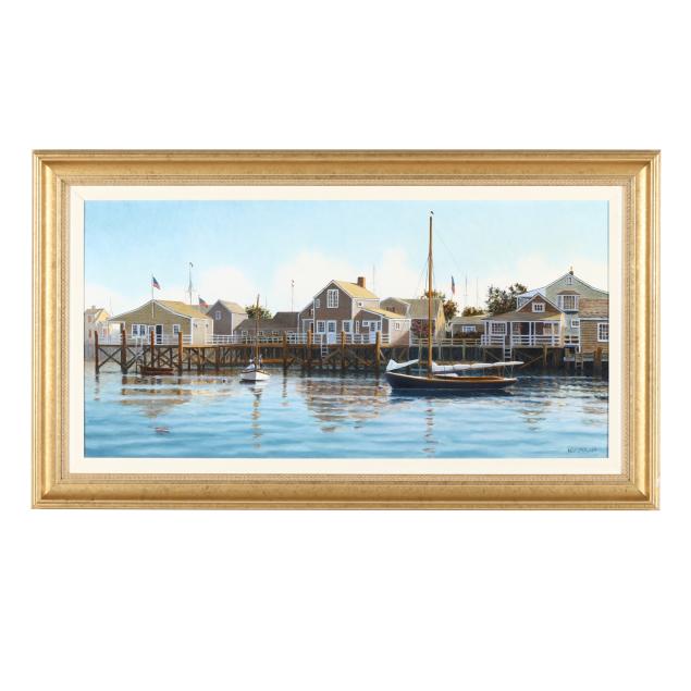 neil-mcauliffe-american-b-1964-i-morning-light-north-warf-nantucket-i