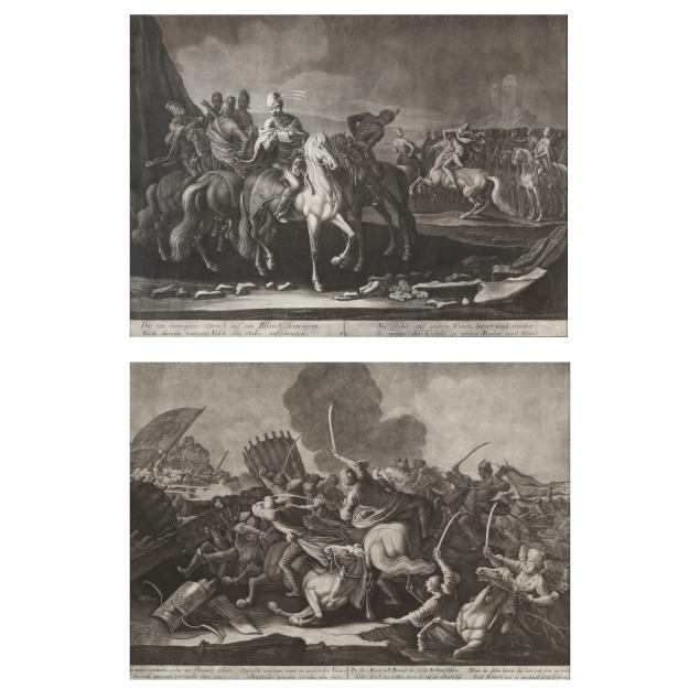 continental-school-19th-century-pair-of-engravings-of-turks-at-battle