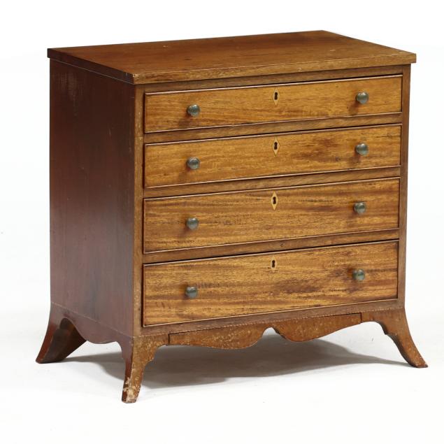 bench-made-federal-style-inlaid-mahogany-child-s-chest-of-drawers