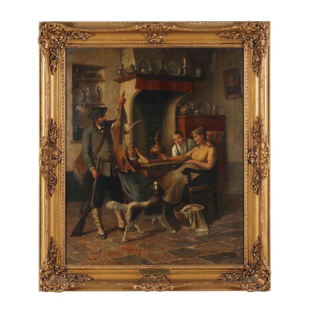 lucien-gerard-belgian-1852-1935-i-the-gamekeepers-home-i