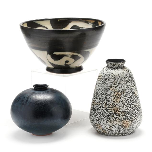 three-pieces-of-contemporary-art-pottery