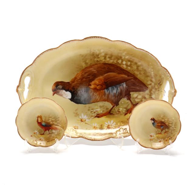 a-k-limoges-porcelain-partial-game-bird-service-signed