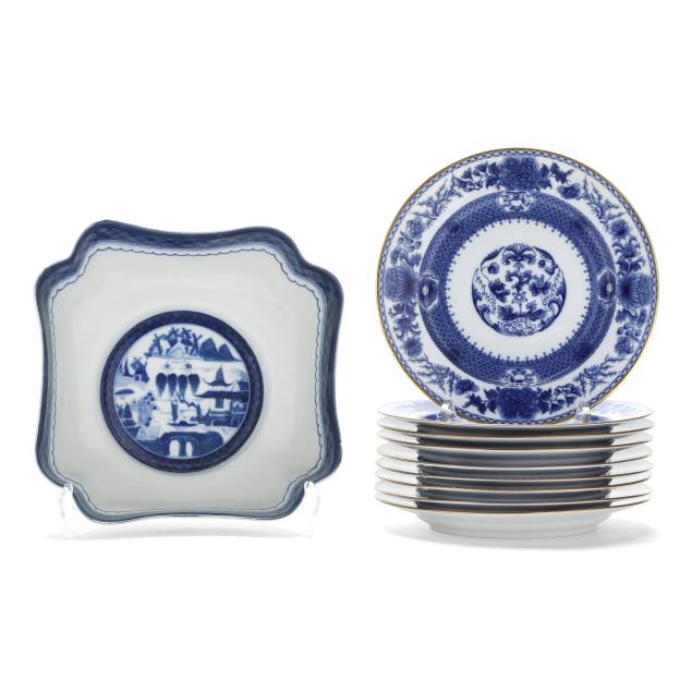 a-set-of-nine-imperial-blue-mottahedeh-dessert-plates