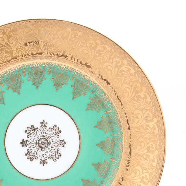 set-of-eleven-heinrich-co-gold-encrusted-bavarian-dinner-plates