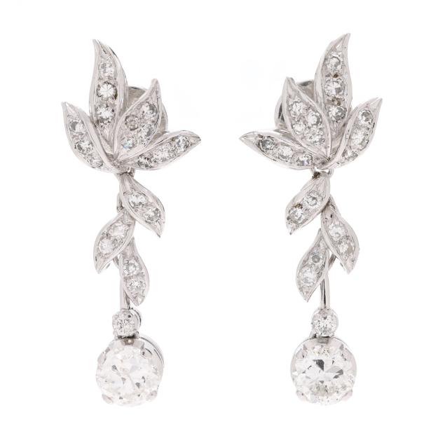 white-gold-and-diamond-dangle-earrings