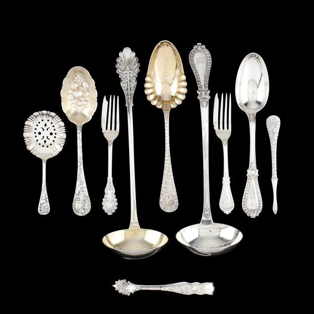 assortment-of-sterling-silver-flatware-and-servers-by-wood-hughes