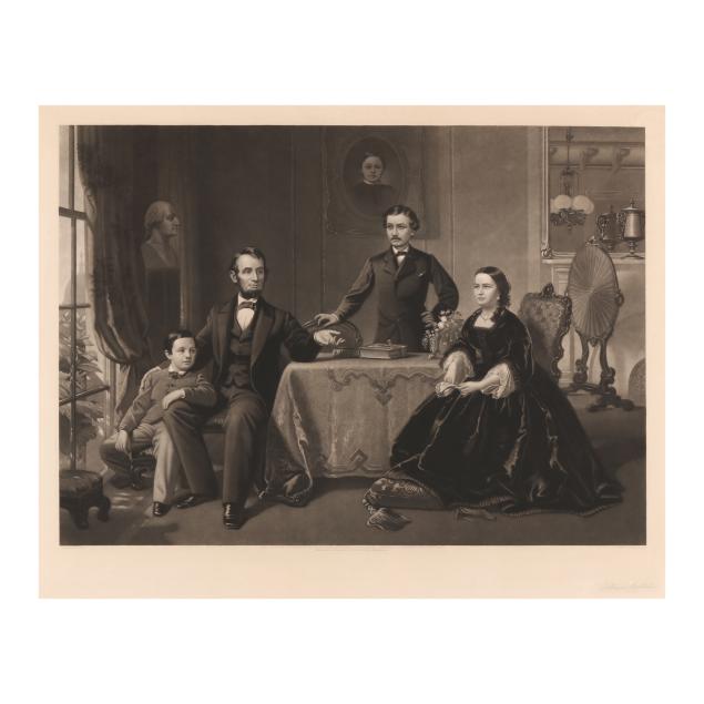 samuel-b-waugh-american-1814-1885-i-lincoln-and-his-family-i-proof-before-title