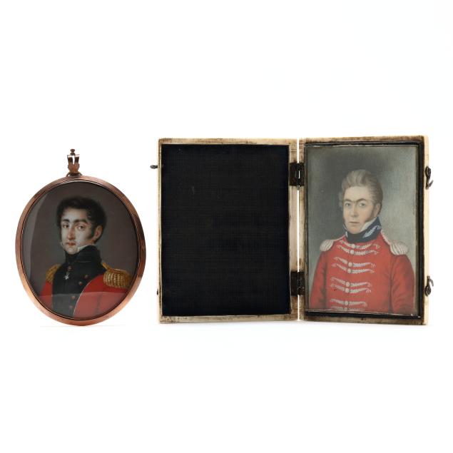 two-19th-century-portrait-miniatures-of-distinguished-officers