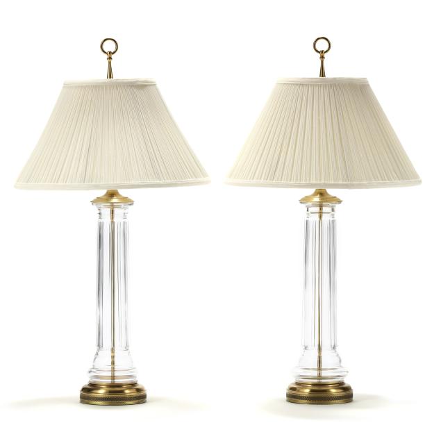 pair-of-columnar-crystal-and-brass-table-lamps