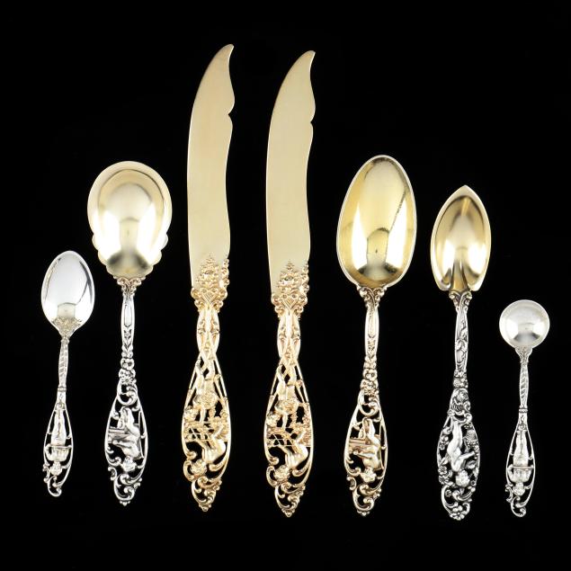 seven-pieces-of-dominick-haff-i-labors-of-cupid-i-sterling-silver-flatware