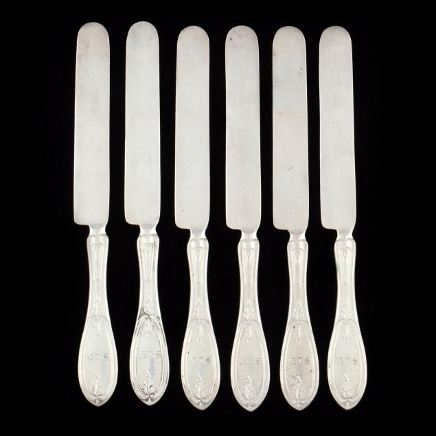 set-of-six-i-olive-i-sterling-silver-dessert-knives-mark-of-shreve-brown-co