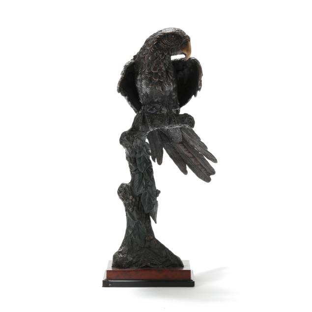 lifesize-decorative-bronze-model-of-a-parrot