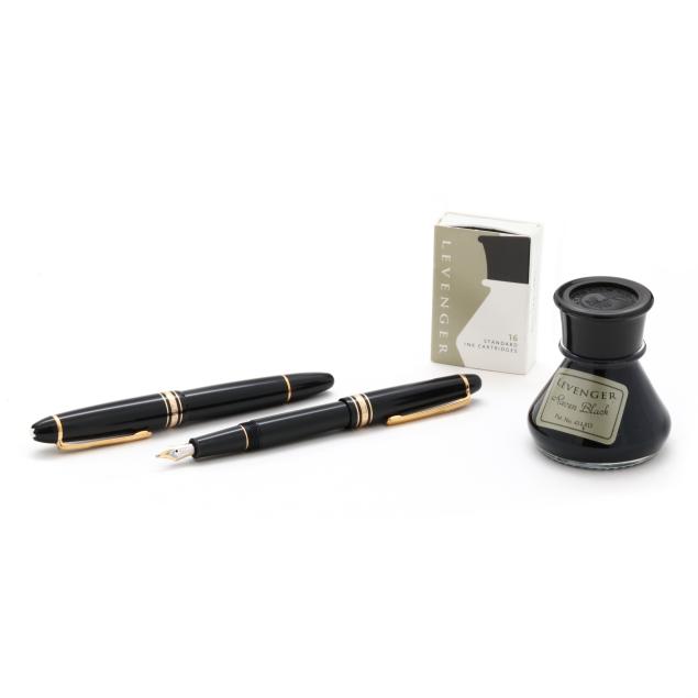 two-montblanc-meisterstuck-classique-fountain-pens