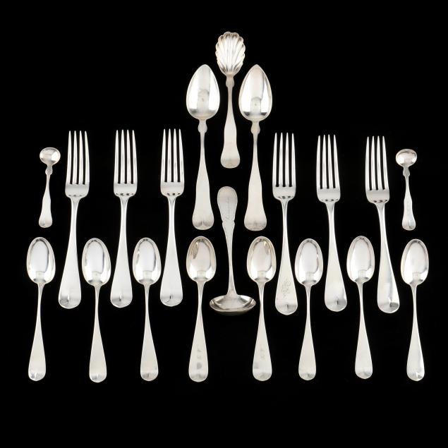 a-collection-of-amos-sanborn-coin-silver-flatware